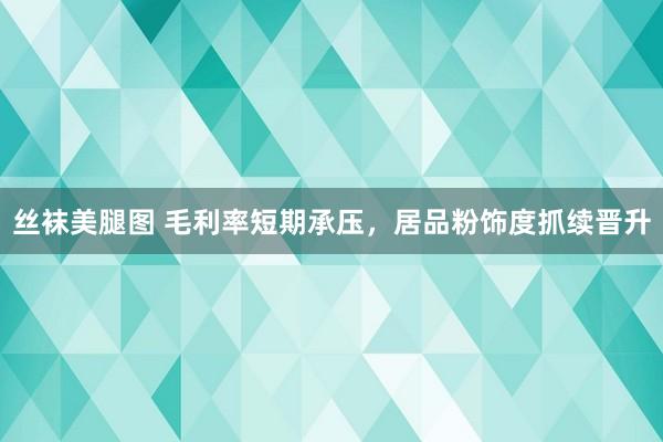 丝袜美腿图 毛利率短期承压,居品粉饰度抓续晋升