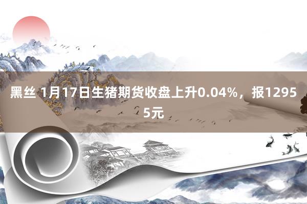 黑丝 1月17日生猪期货收盘上升0.04%，报12955元