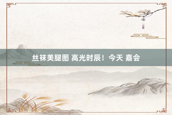 丝袜美腿图 高光时辰！今天 嘉会
