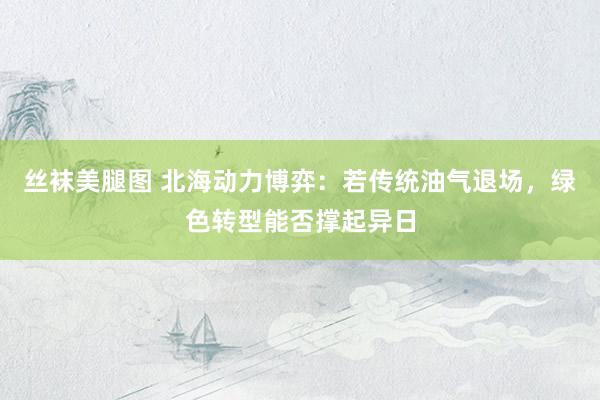 丝袜美腿图 北海动力博弈：若传统油气退场，绿色转型能否撑起异日