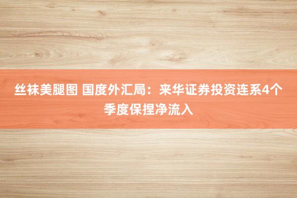 丝袜美腿图 国度外汇局：来华证券投资连系4个季度保捏净流入