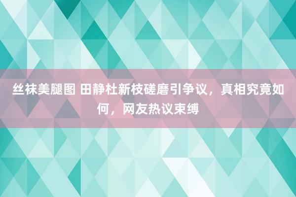 丝袜美腿图 田静杜新枝磋磨引争议，真相究竟如何，网友热议束缚